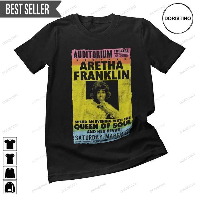 Auditorium Aretha Franklin Tribute Poster Doristino Limited Edition T-shirts