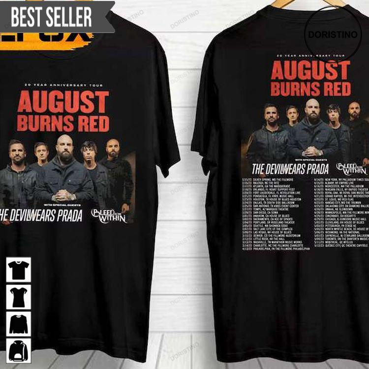 August Burns Red The Devil Wears Prada And Bleed From Withins Tour 2023 Doristino Limited Edition T-shirts
