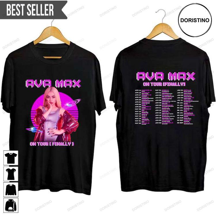 Ava Max 2023 On Tour Finally Diamonds And Dancefloors 2023 Tour Short-sleeve Doristino Limited Edition T-shirts
