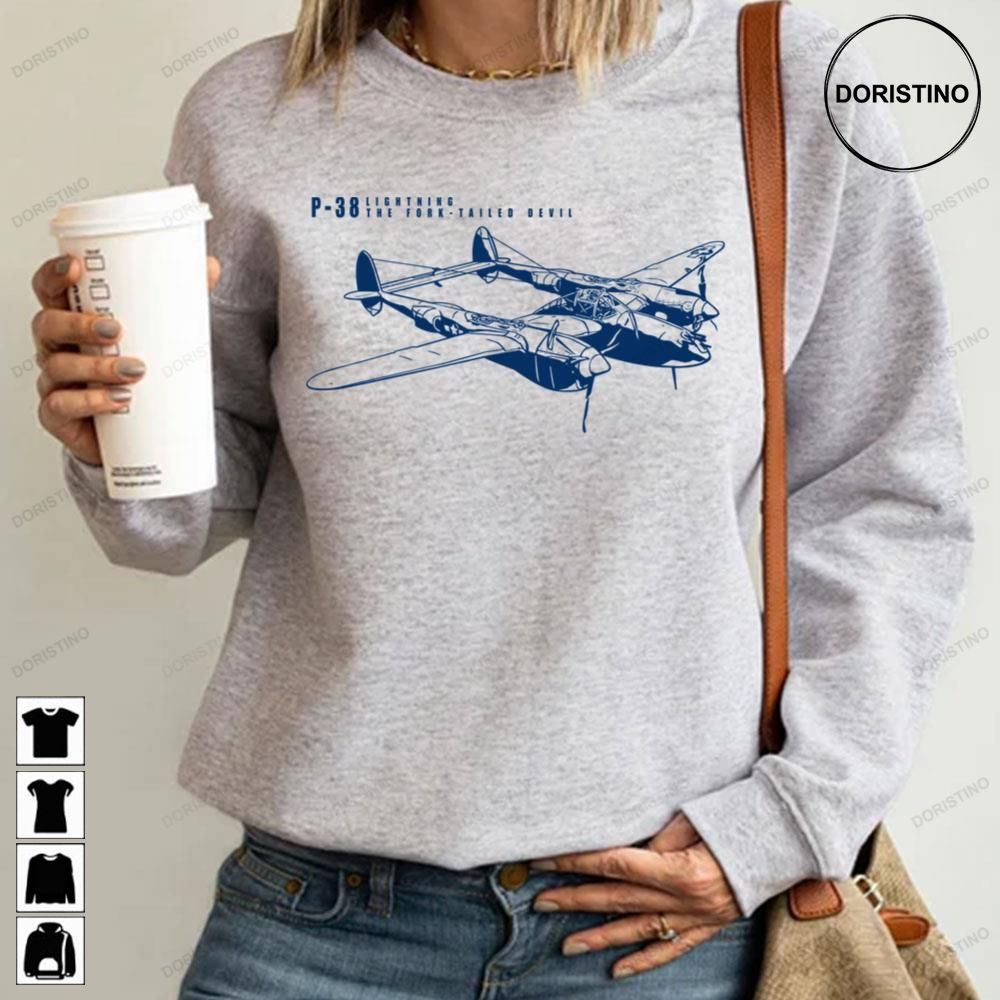 P-38 Lightning The Fork Tailed Devil Awesome Shirts