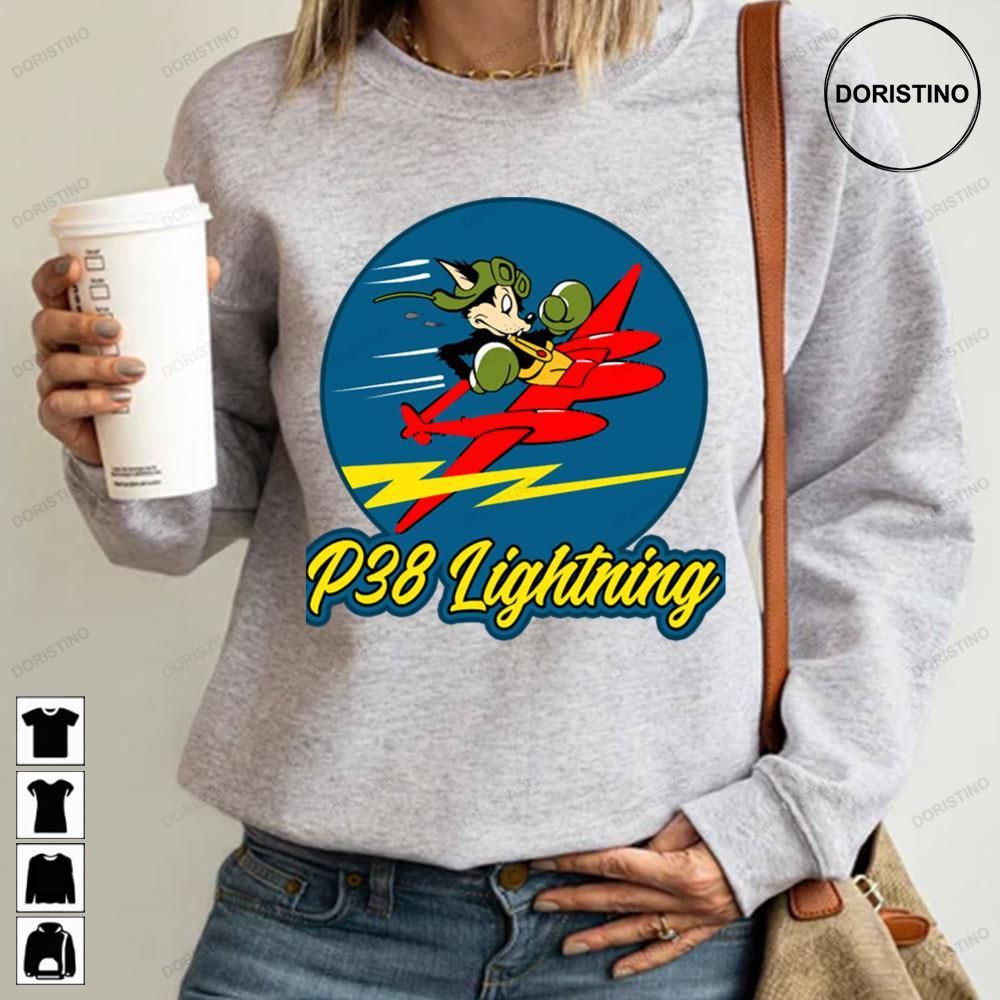 P38 Lightning Wwii Insignia Cartoon Art Trending Style