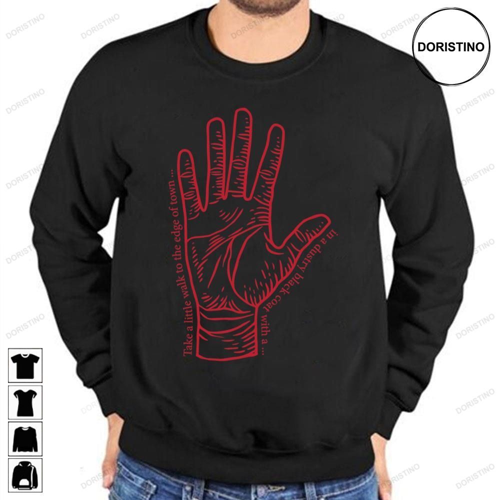 Red Right Hand With Lyrics Fitted Scoop Awesome Shirts