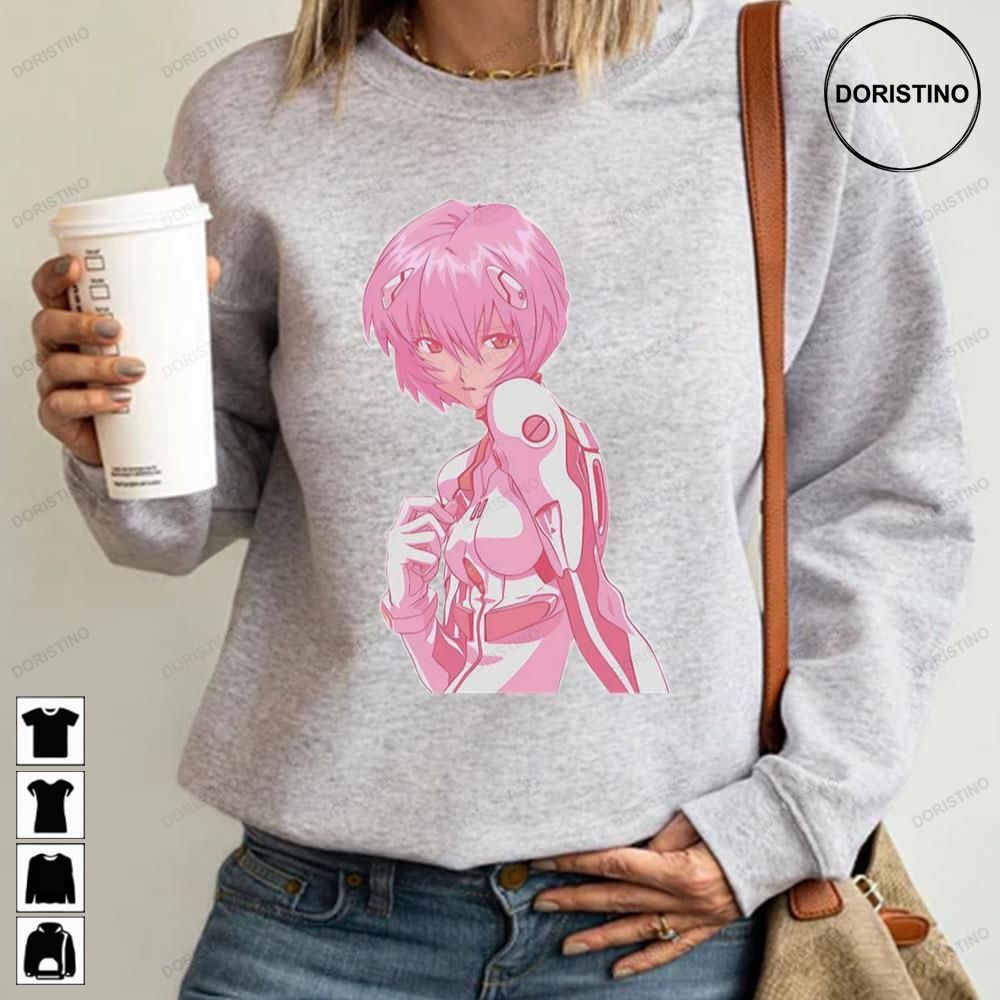 Pink Ayanami Of Evangelion Rebuilds Vintage Anime Limited Edition T-shirts