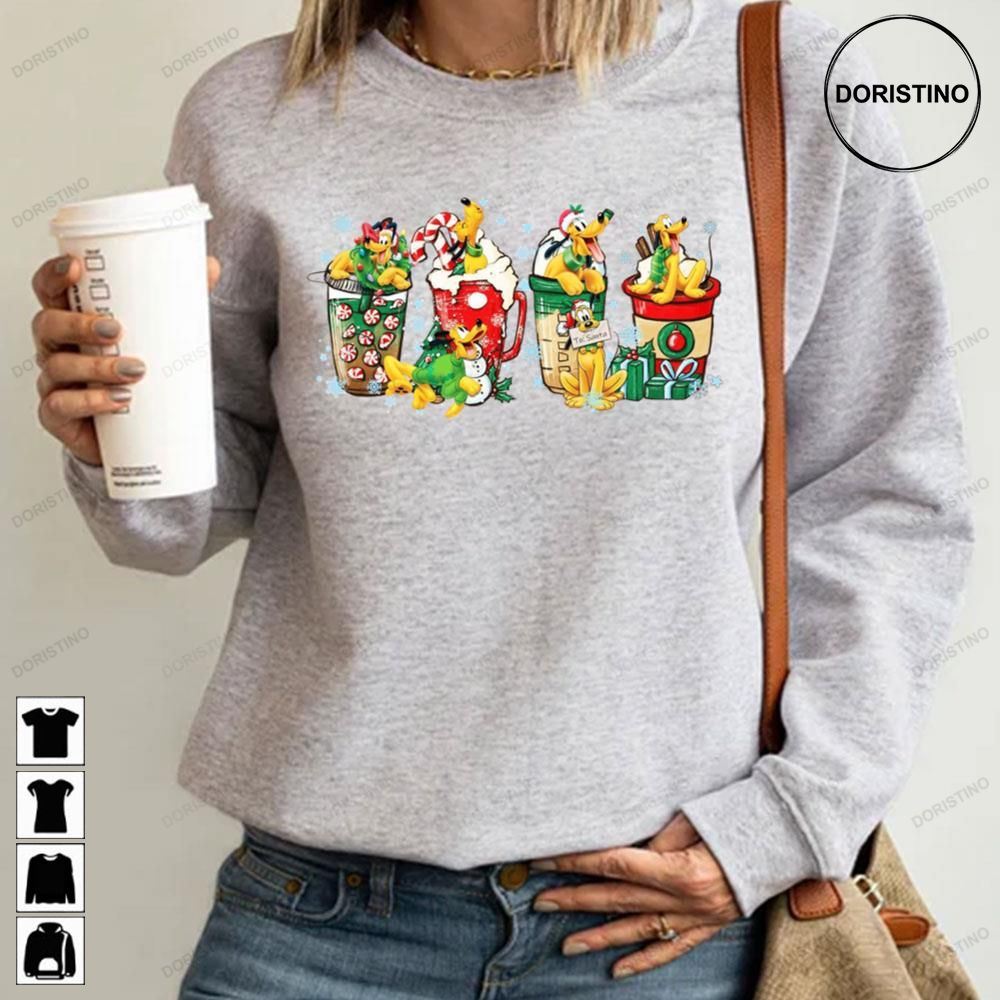 Pluto Christmas Coffee Cup Limited Edition T-shirts
