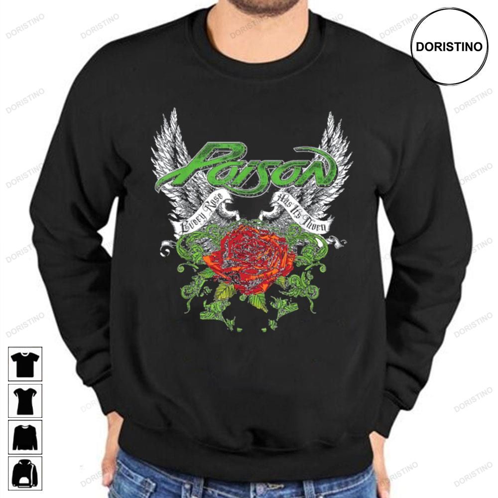 Poison Rock Band Retro Rose Awesome Shirts