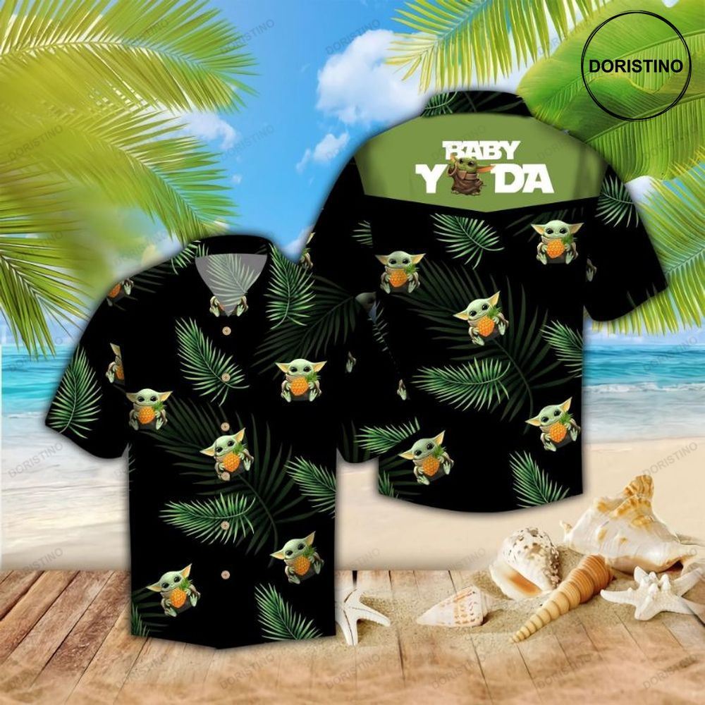Baby Yoda Hug Pineapple Limited Edition Hawaiian Shirt