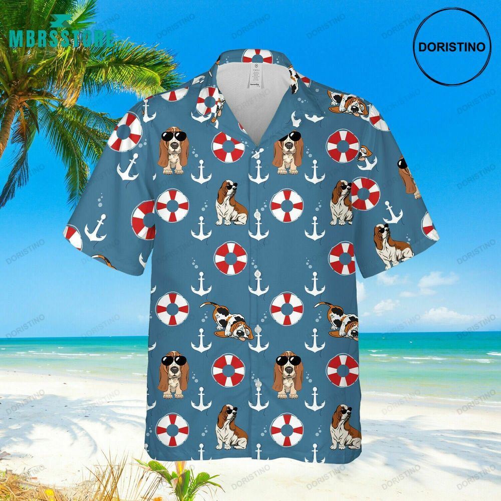 Basset Hound Summer Beach Aloha Me Birthday Presents Honeymoon Limited Edition Hawaiian Shirt