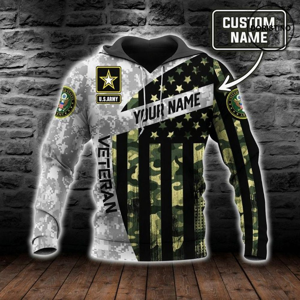 Us Army American Veteran Limited Edition 3d Hoodie