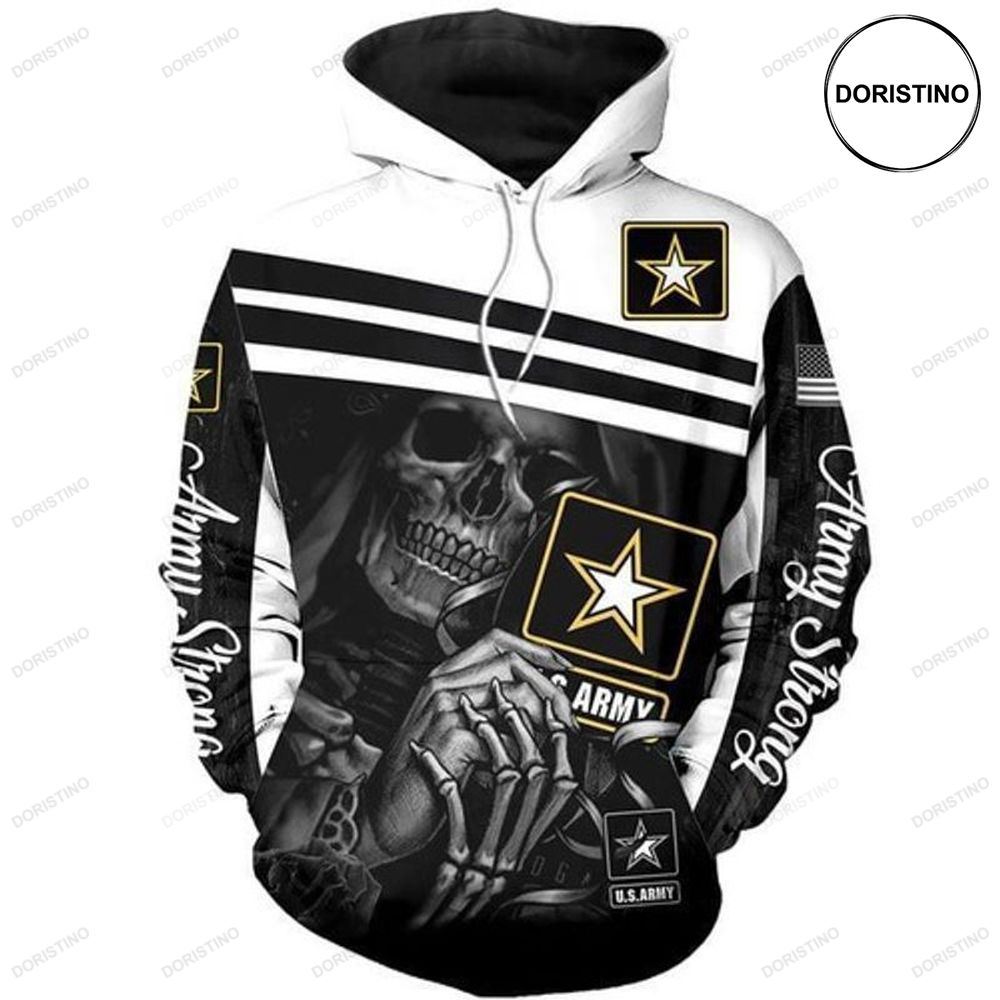 Us Army New Skull Army Strong Ed All Over Print Hoodie