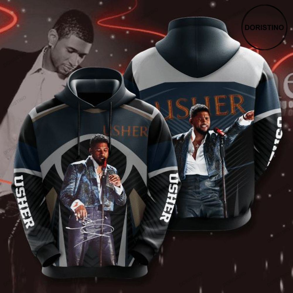 Usher Signature Design Gift For Fan Custom Ed Awesome 3D Hoodie