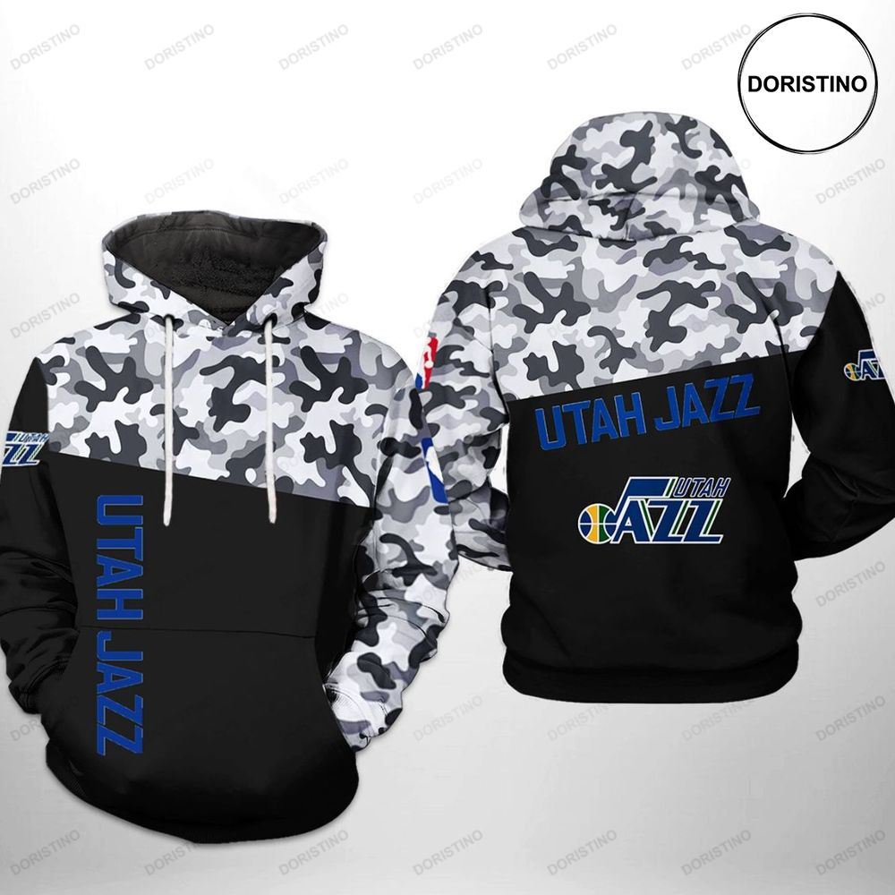 Utah Jazz Nba Camo Veteran Team Limited Edition 3d Hoodie