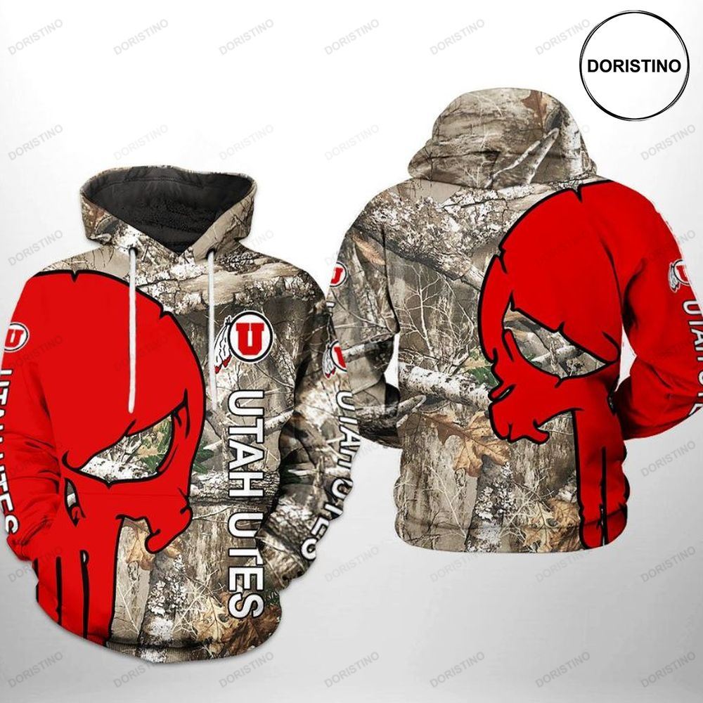 Utah Utes Ncaa Camo Veteran Hunting Limited Edition 3d Hoodie