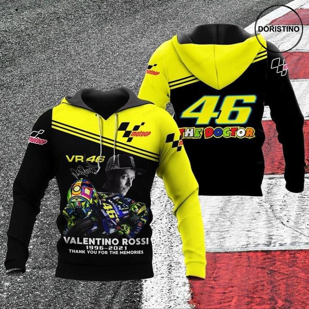 Valentino Rossi 1996 2021 Thank You For The Memories Awesome 3D Hoodie