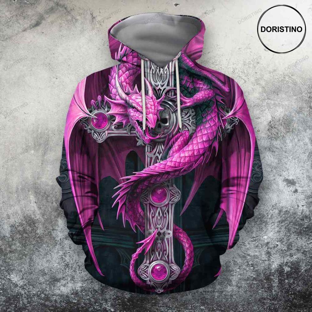 Dragon Pink Awesome 3D Hoodie