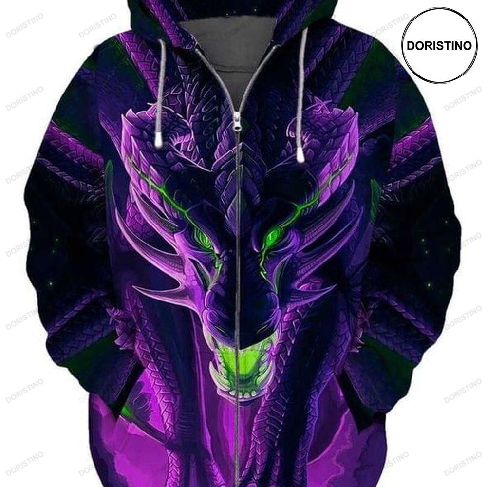 Dragon Purple Awesome 3D Hoodie