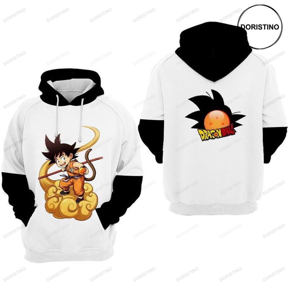 Dragons Ball Young Goku White And Black Limited Edition 3d Hoodie
