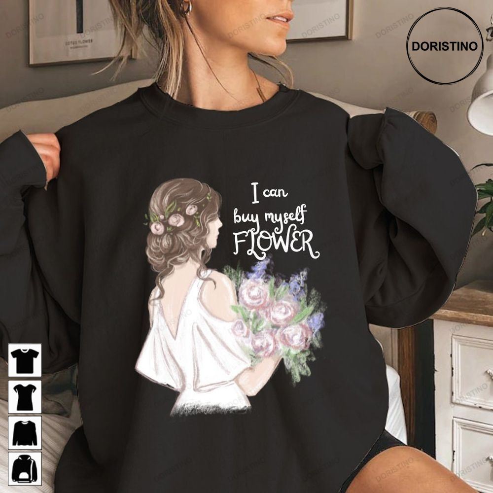 Miley Cyrus Flowers I Can Buy Myself Flowers Spanish Women's Vuedelavie Yo Me Compro Mis Propias Flores Camisa P23tv Limited Edition T-shirts