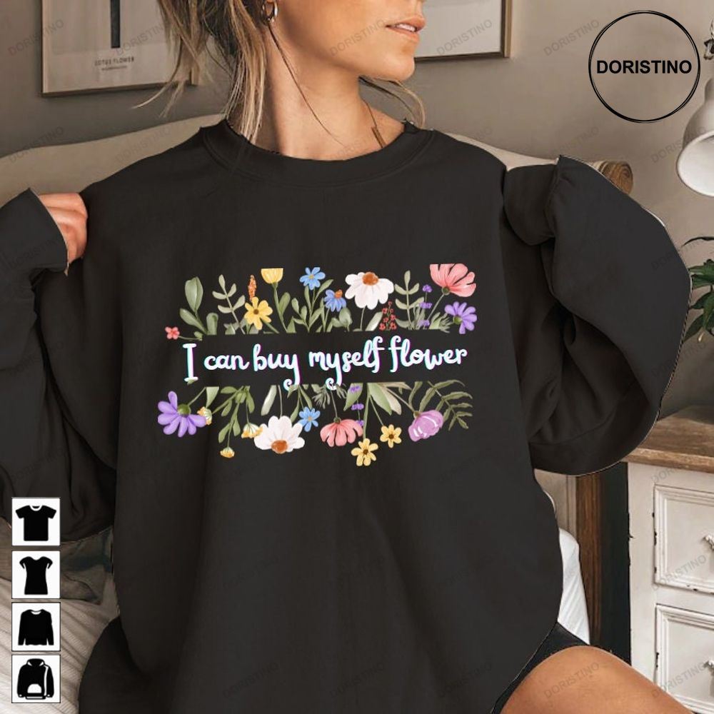Miley Cyrus Flowers I Can Buy Myself Flowers Spanish Women's Vuedelavie Yo Me Compro Mis Propias Flores Camisa Limited Edition T-shirts
