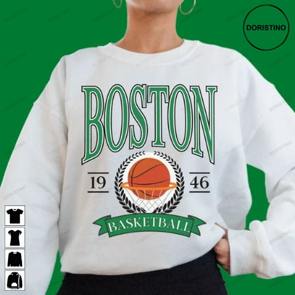 Retro Vintage Boston Basketball Crewneck 90s Boston Basketball Boston 90s Logo Vintage Boston 99a3o Awesome Shirts