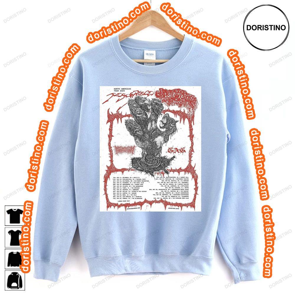 Peelingflesh Jesus Piece Sanguisugabogg Tour 2024 Tshirt Sweatshirt Hoodie