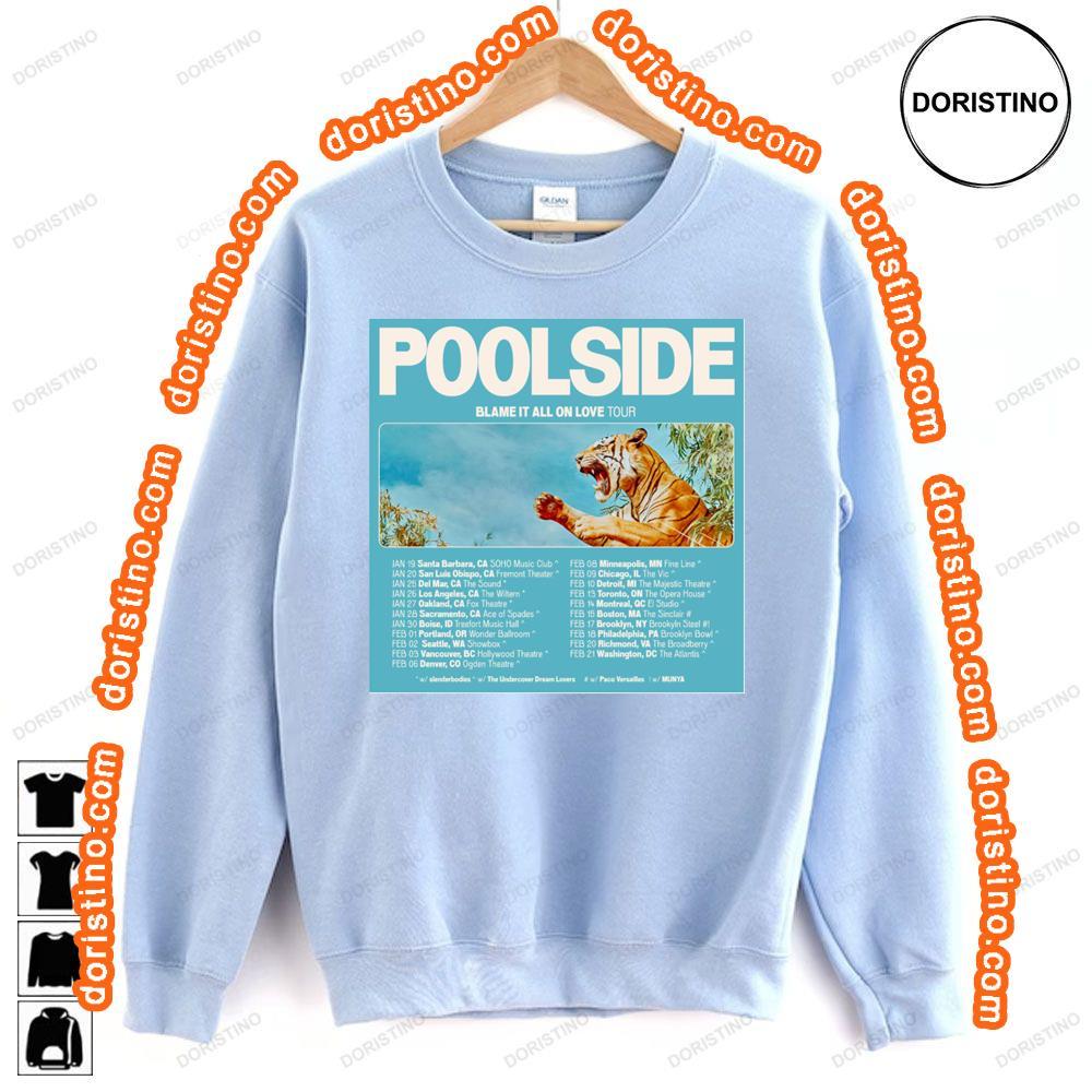 Poolside Slenderbodies 2024 Tour Dates Sweatshirt Long Sleeve Hoodie