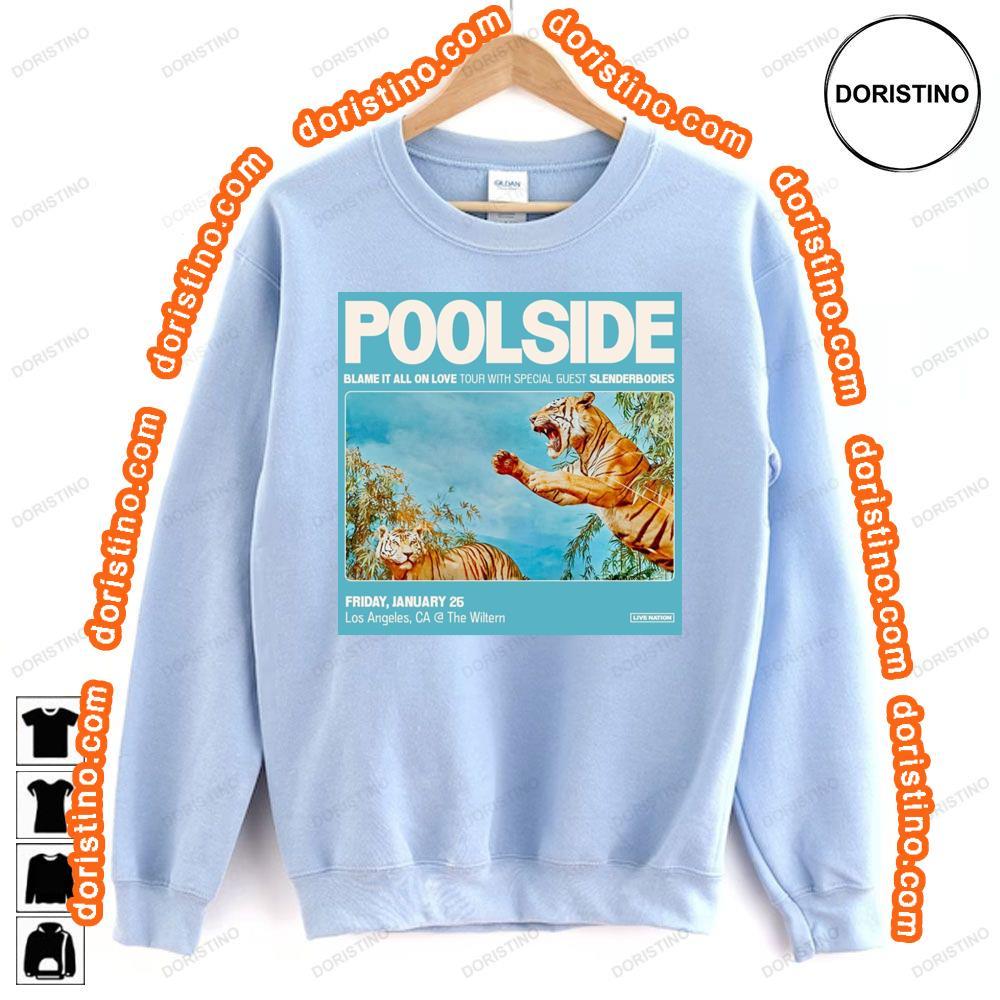 Poolside Slenderbodies 2024 Tour Tshirt Sweatshirt Hoodie