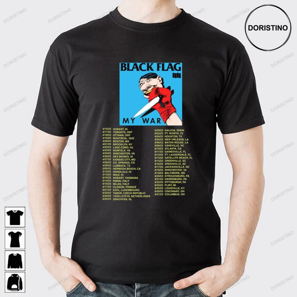 Black Flag My War Tour 2023 Awesome Shirts