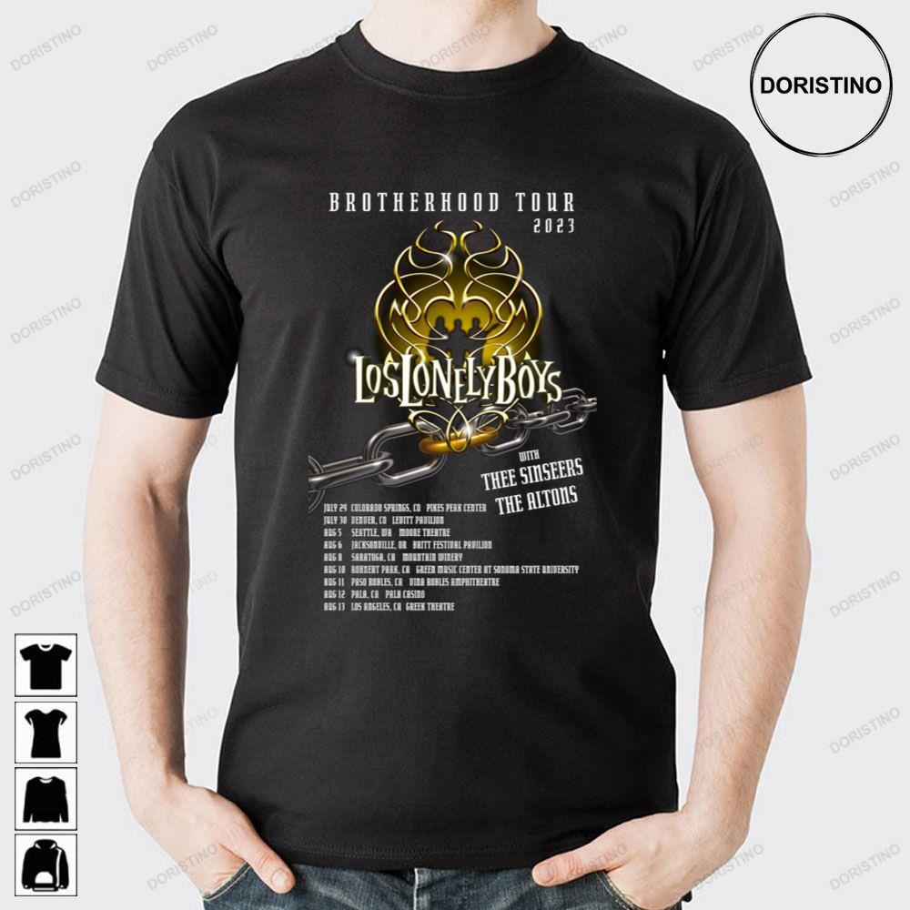 Brotherhood Tour 2023 Los Lonely Boys With Thee Sinseers The Altons Limited Edition T-shirts