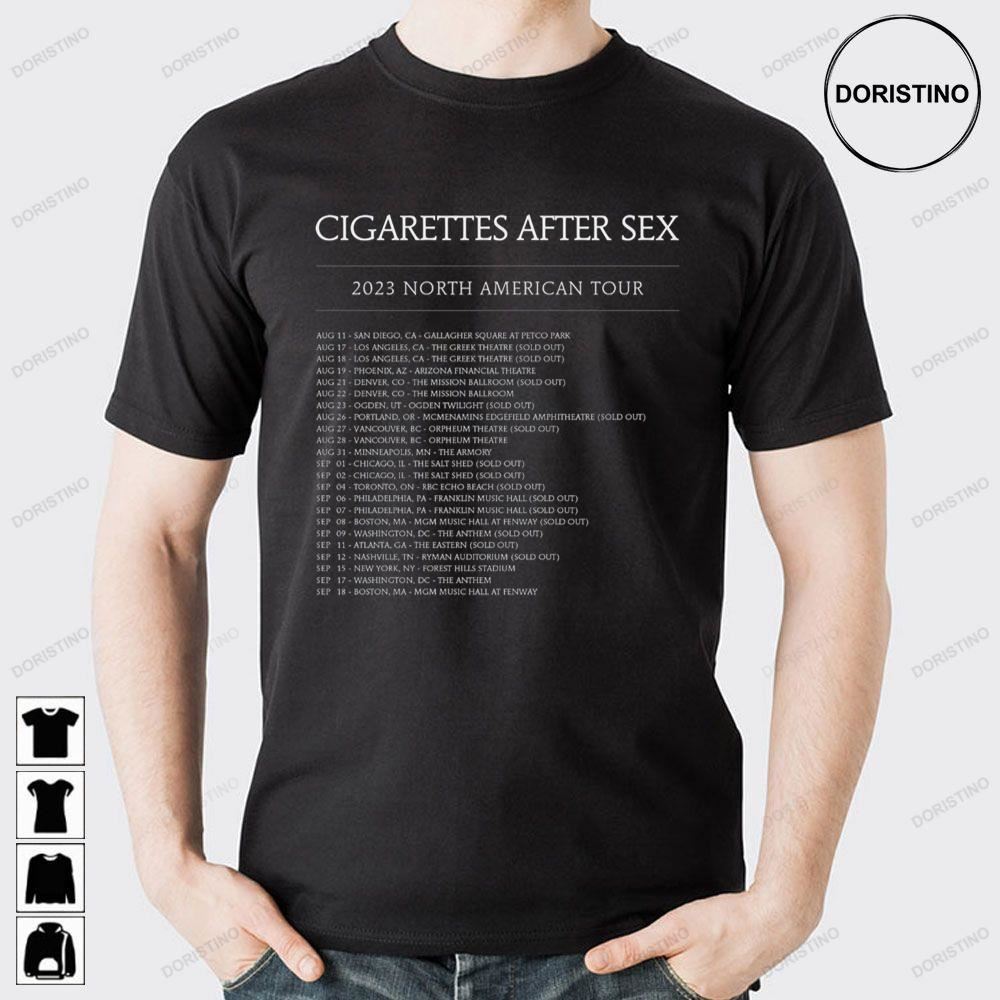Cigarettes After Sex North America 2023 Tour Dates Awesome Shirts
