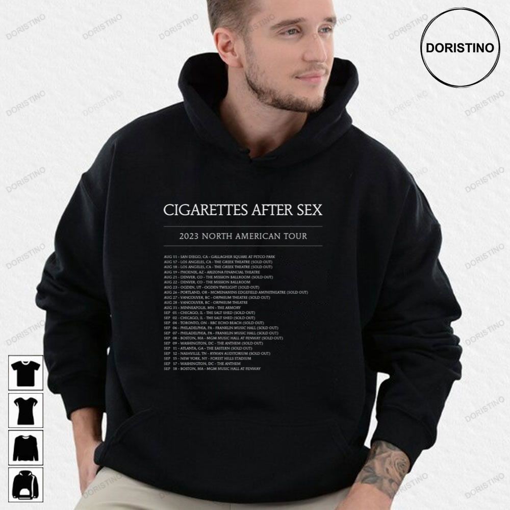 Cigarettes After Sex North America 2023 Tour Dates Awesome Shirts