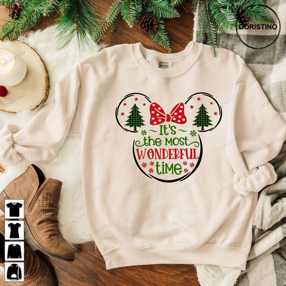 It Is The Most Wonderful Time Of The Year Disney Crewneck Christmas Vintage Red Christmas Truck Sweat Z2oyq Awesome Shirts