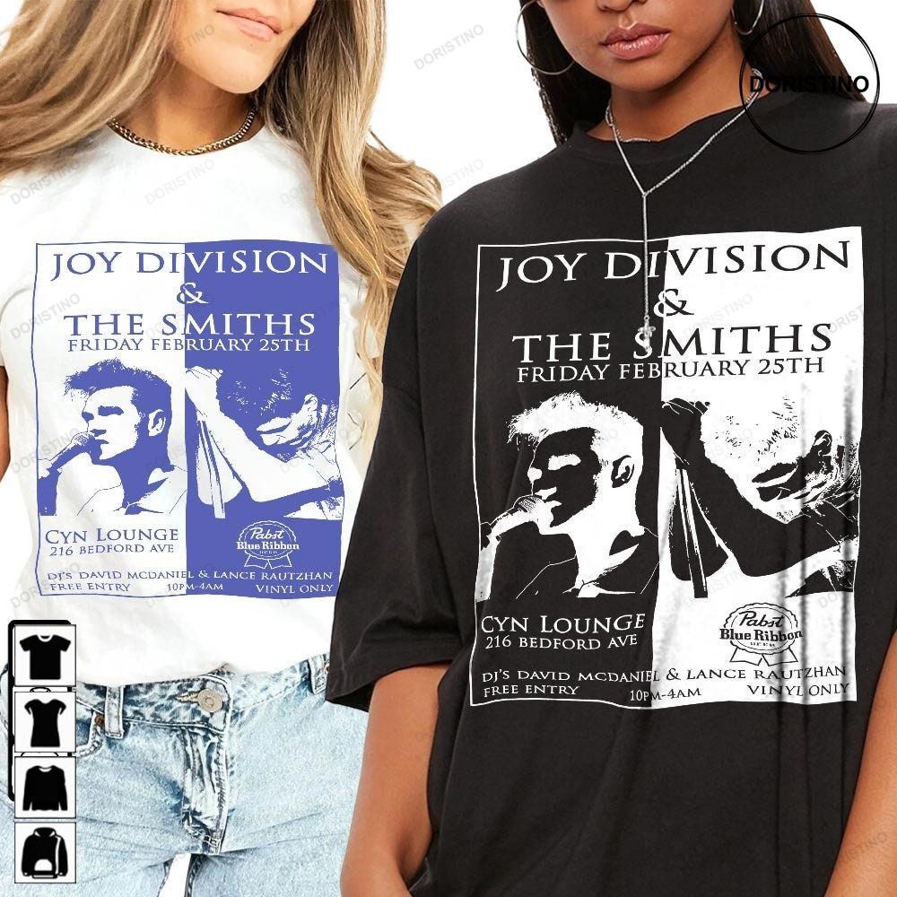 Joy Division And The Smiths Joy Division And The Smiths Album Joy Division And The Smiths Band The Smiths Vintage Awesome Shirts