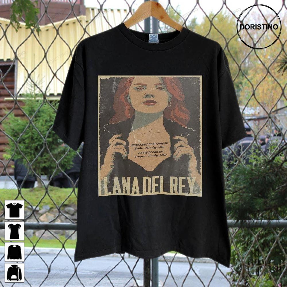 Lana Del Rey Singer Music Tour Vintage 90s Retro Music Singer Awesome Shirts