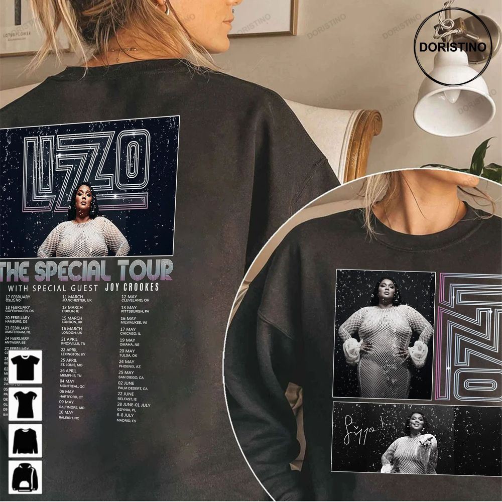 Lizzo Tour 2023 Lizzo Unisex Lizzo Homage Lizzo Special World Tour Dates 2023 World Tour Double Sided Music Tour Trending Style