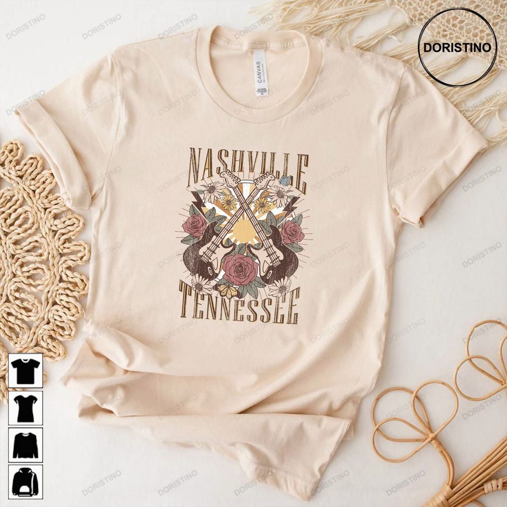 Nashville Music City Tennessee Guitar Girls Trip To Nashville Nashville Concer Nashville Music City Graphic Tee Limited Edition T-shirts