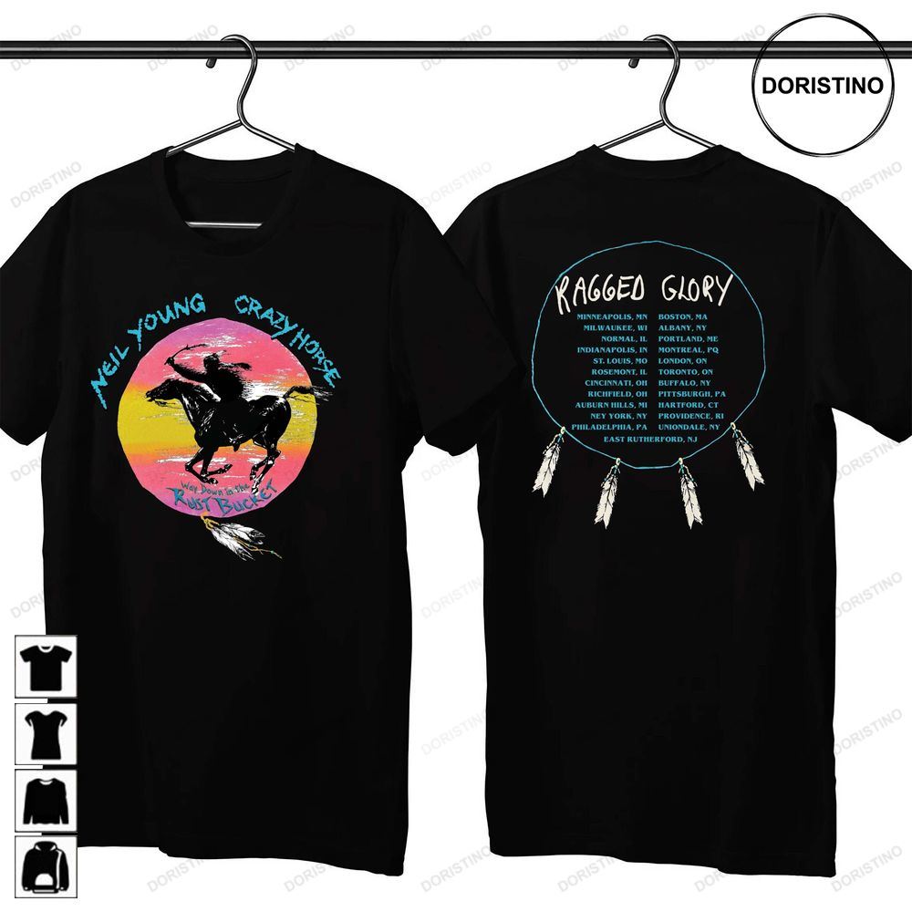 Neil Young Crazy Horse Ragged Glory 1991 Concert Neil Young 1991 Neil Young Tour Rock Concer Trending Style