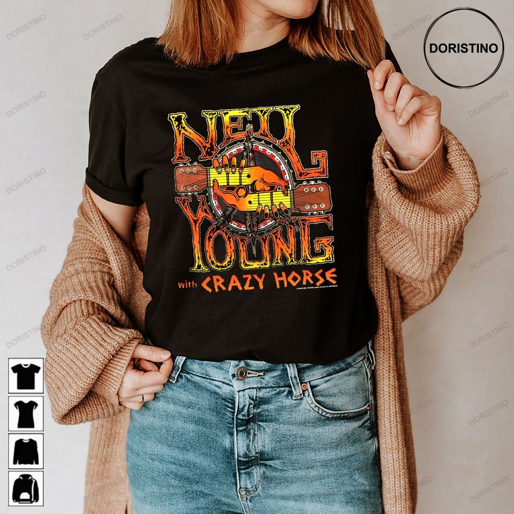 Neil Young Crazy Horse Tour 1976 Ly Licensed Neil Young Tour 1985 Rock Music Concert Vintage Neil Young Limited Edition T-shirts