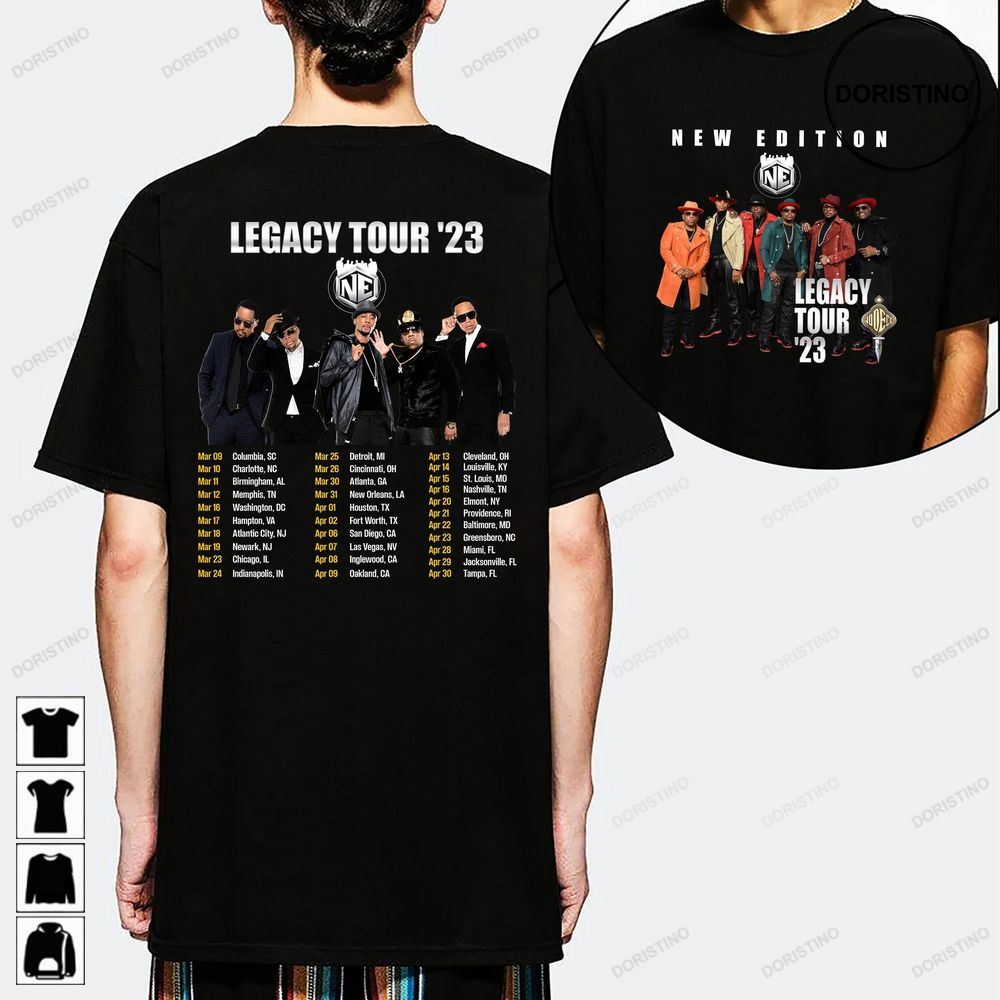 New Edition Band Retro Legacy Tour 2023 New Edition Tour New Edition Band Fan New Edition Band Awesome Shirts