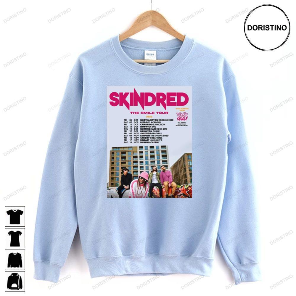 Skindred The Smile Tour 2023 2 Doristino Sweatshirt Long Sleeve Hoodie