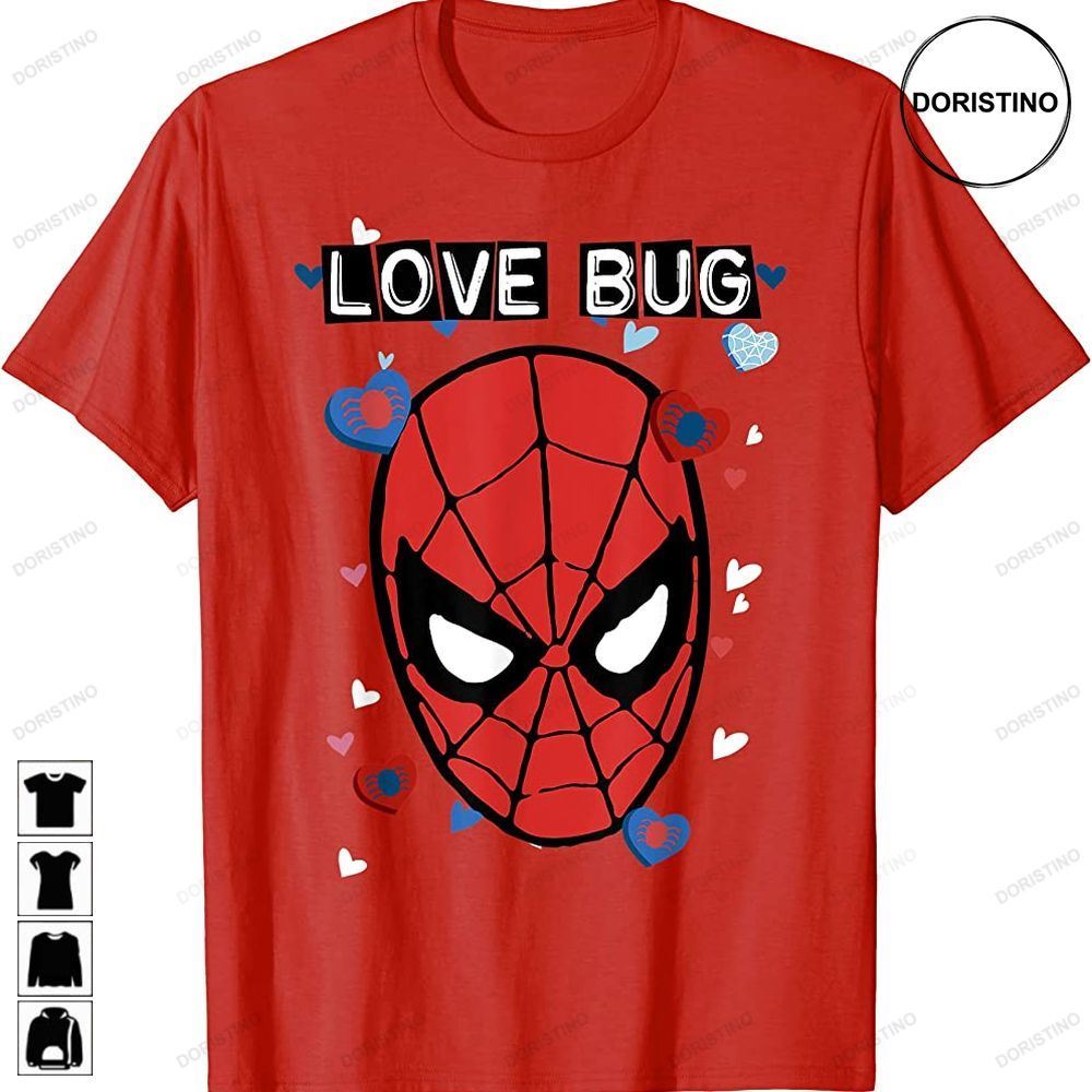 Valentines Day Spider-man Love Bug Portrait Awesome Shirts