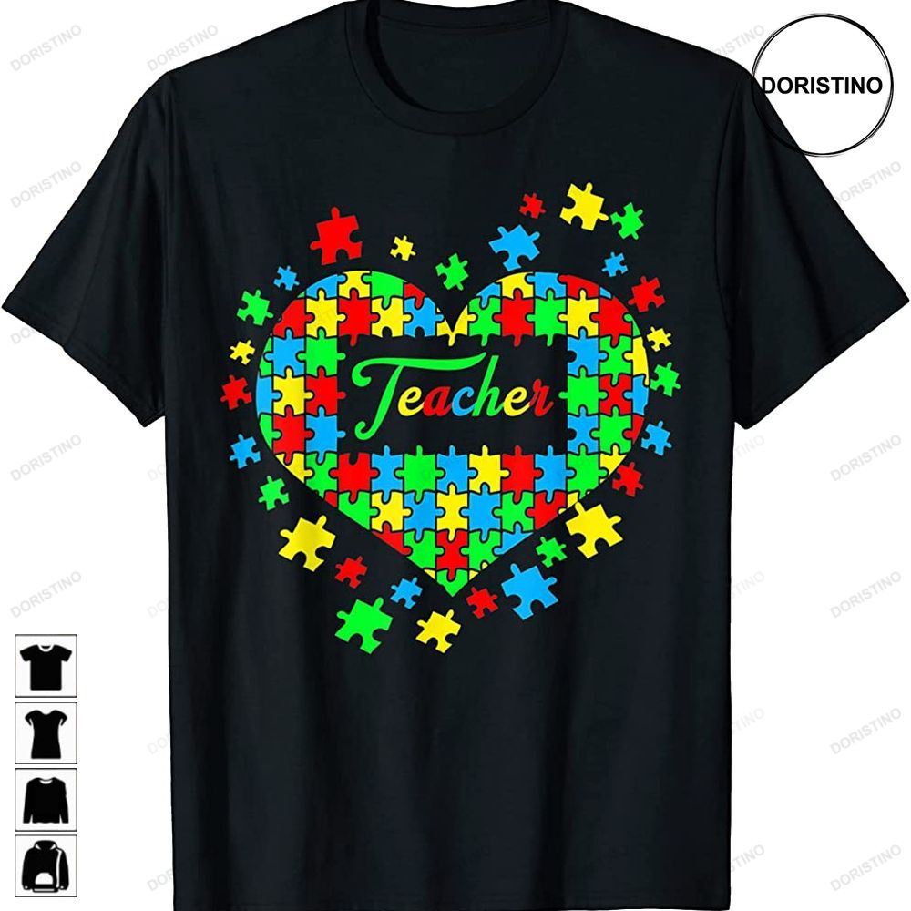 Valentines Day Teacher Autism Awareness 100 Days Heart Limited Edition T-shirts