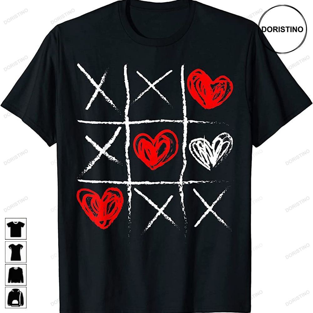 Valentines Day Tic Tac Toe Valentine Funny Cute Heart Lover Limited Edition T-shirts