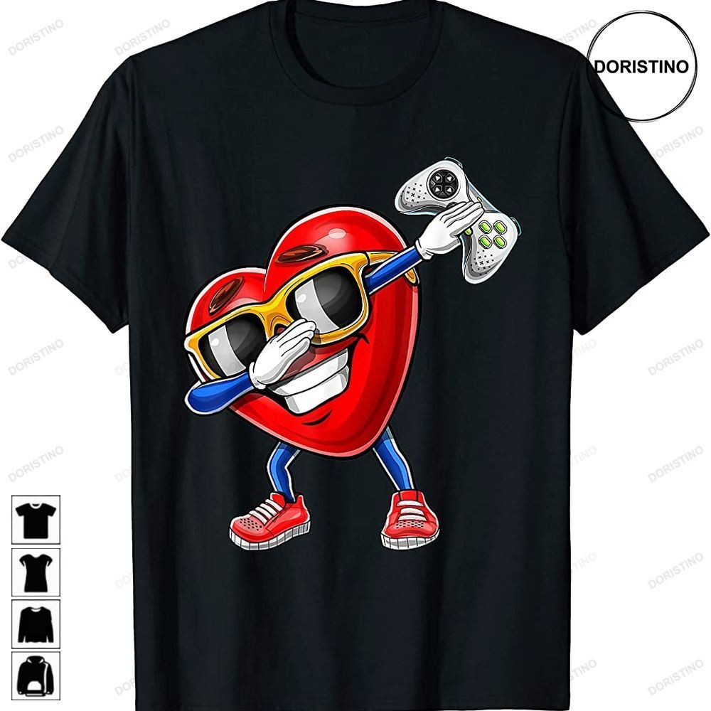 Valentines Day Video Game Dabbing Heart Gamer Gifts Boys Trending Style