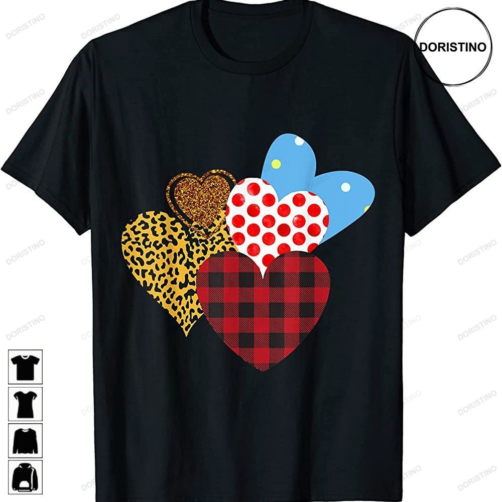 Valentines Hearts Plaid Leopard Glitter Polca Dots Awesome Shirts