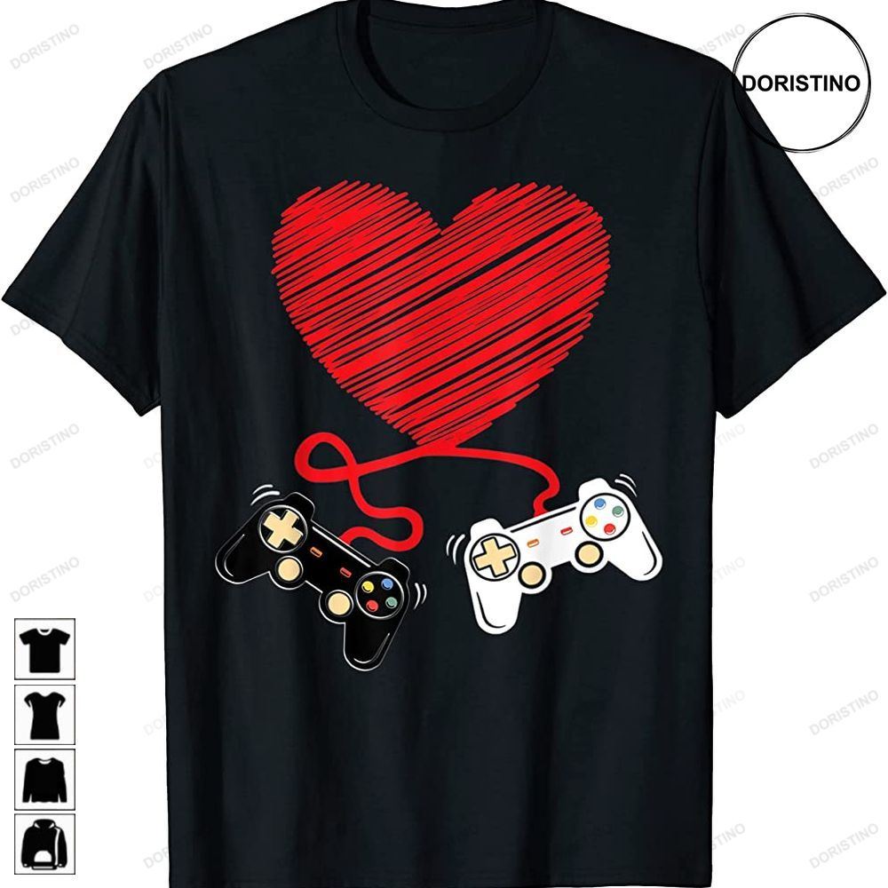 Video Gamer Heart Controllers Valentines Day Boys Girls Kids Limited Edition T-shirts