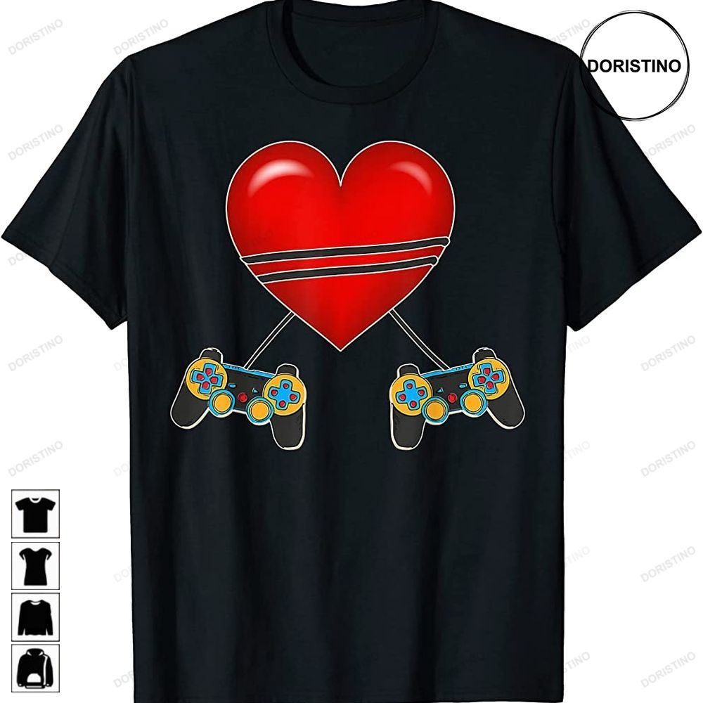 Video Gamer Heart Controllers Valentines Day Love Celebrate Limited Edition T-shirts
