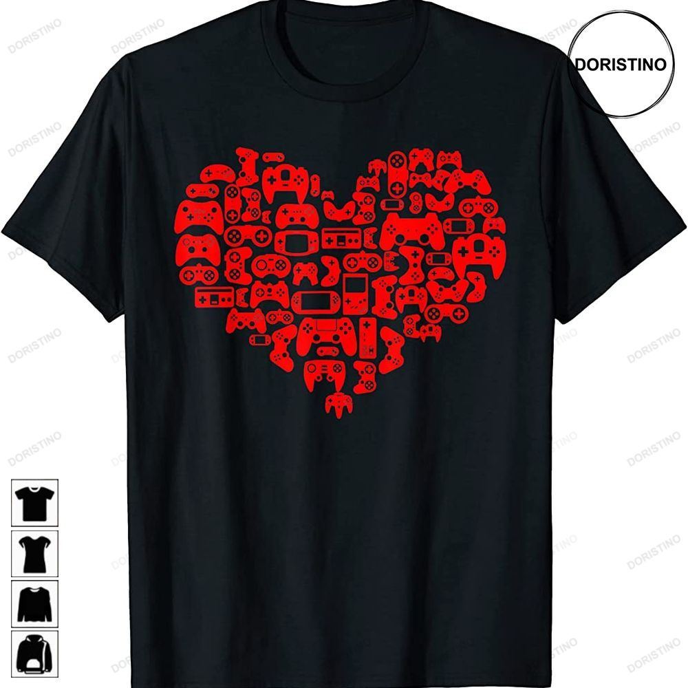 Video Gamer Valentines Day Heart Controller Gifts Limited Edition T-shirts