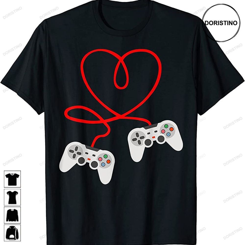 Video Gamer Valentines Day With Controllers Heart Boys Kids Awesome Shirts