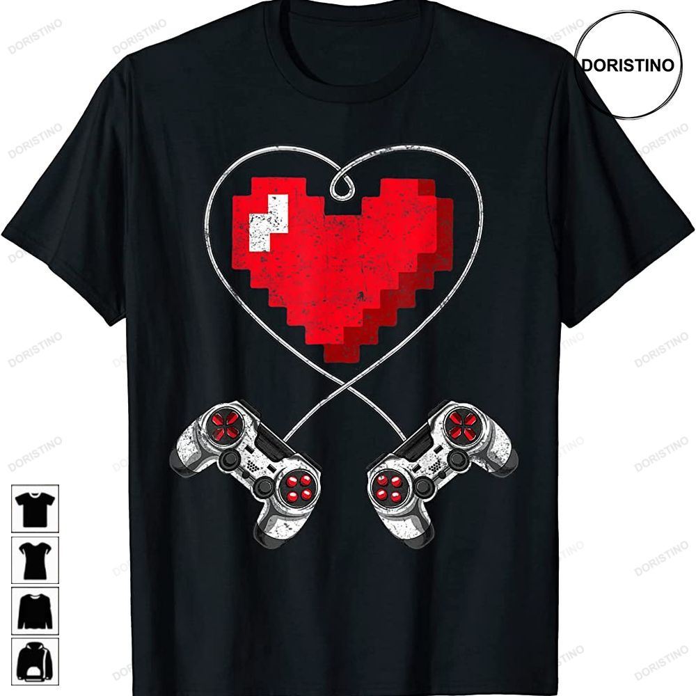 Video Gamer Valentines Day With Controllers Heart Limited Edition T-shirts