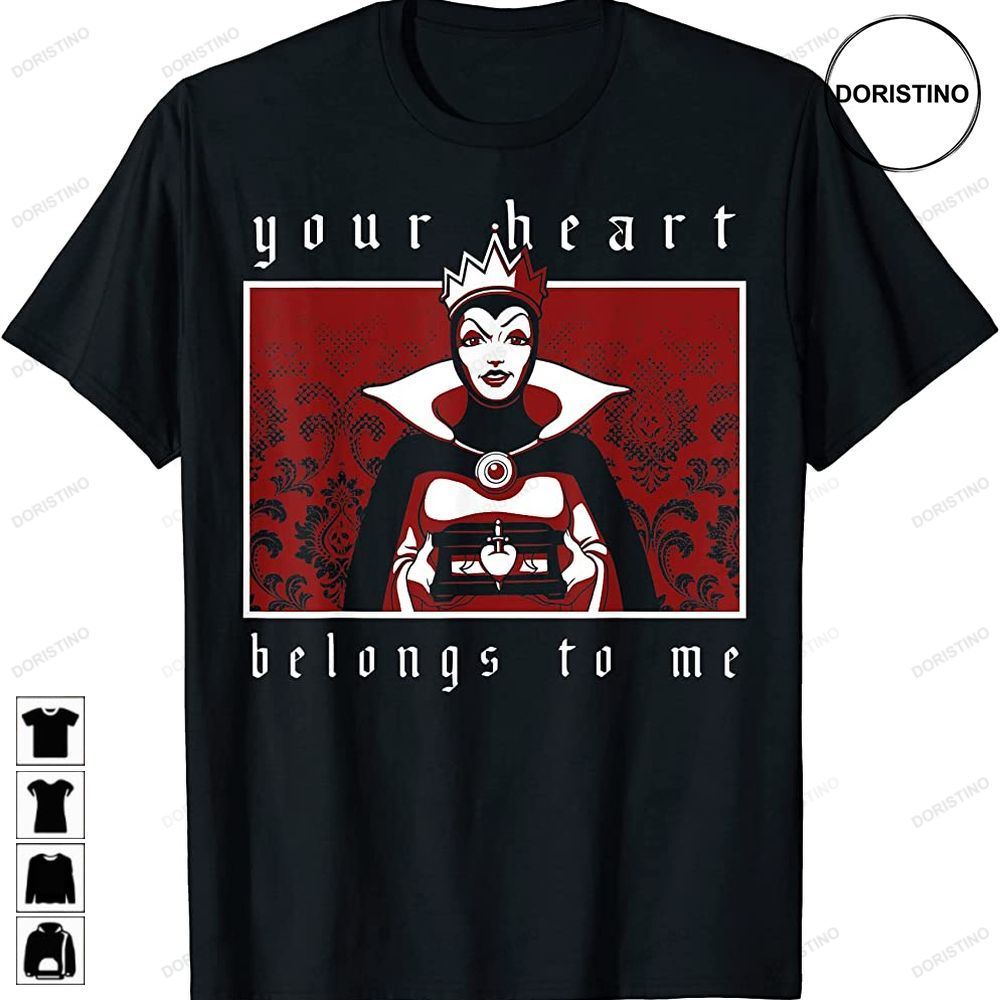 Villains Valentines Evil Queen Heart Is Mine Portrait Limited Edition T-shirts